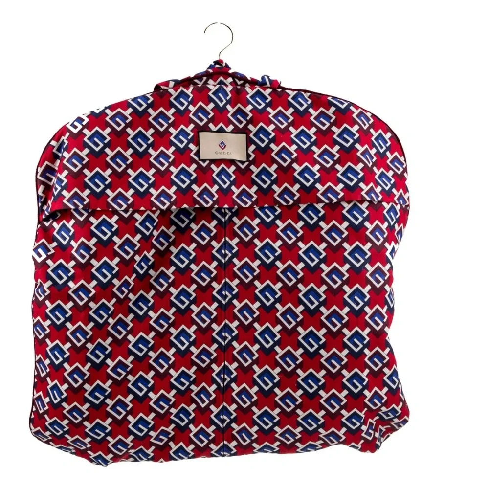 NWT GUCCI G Geometric Travel Linen Garment Bag Minaudière Unisex 27”x43”